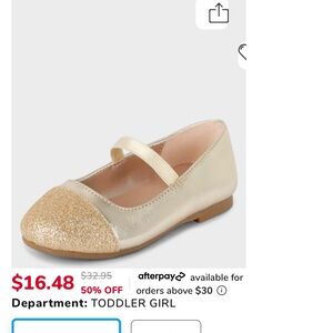 Gold NWT Children’s Place Gold Shoes size 8T girls